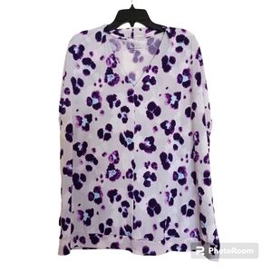 LANE BRYANT WOMEN'S SLEEVELESS TOP PURPLE & WHITE Size 26/28